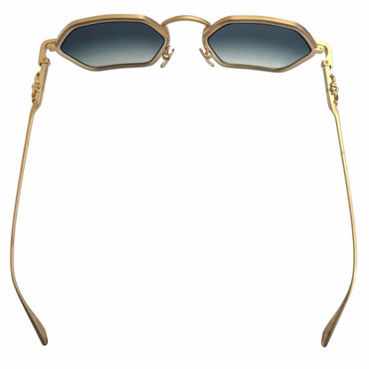 Chrome Hearts Datas Cross Eyewear Sunglasses Gold Blue Gradation Lens — view 8