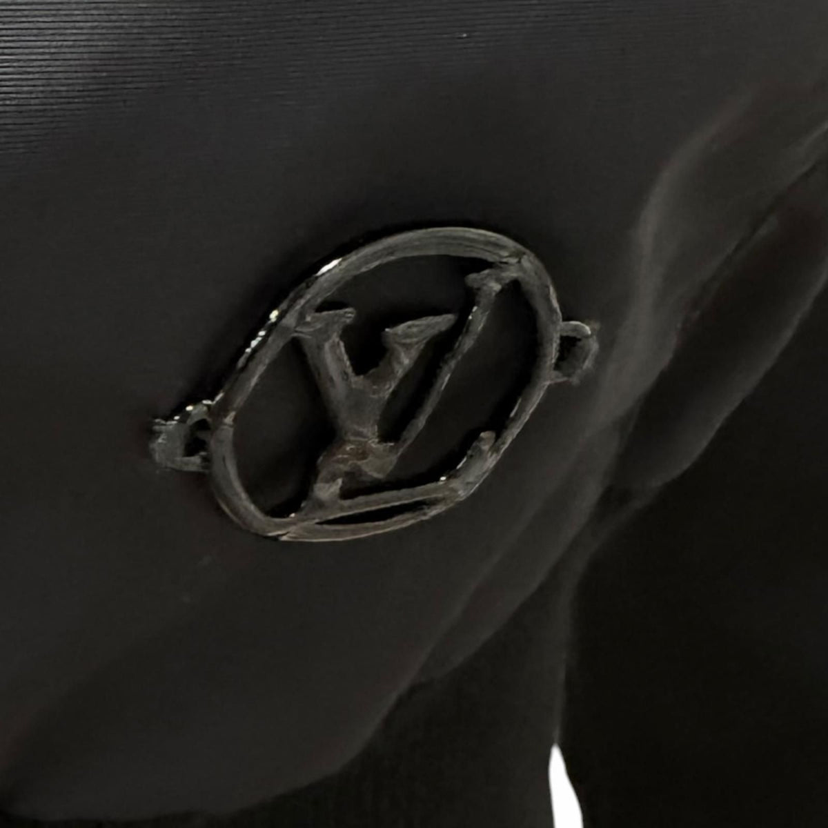 Louis Vuitton LV Circle Logo Embroidery Knit Contrast Hoodie Black — view 7