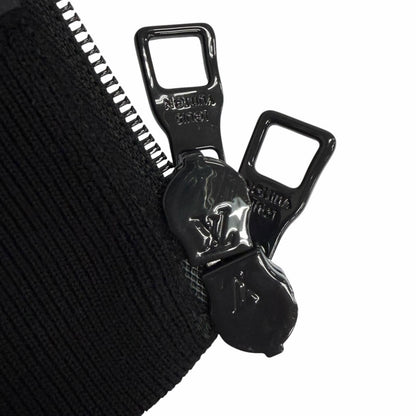 Louis Vuitton LV Circle Logo Embroidery Knit Contrast Hoodie Black — view 6