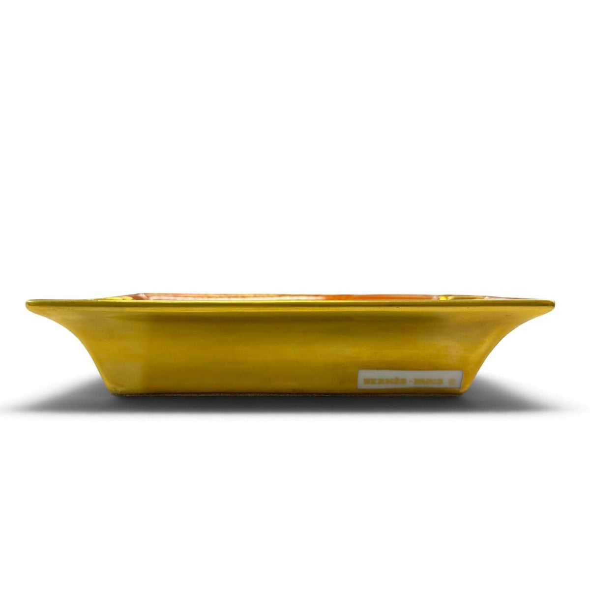 Hermes Ashtray Ceramic Samurai Gold Leaf Orange — view 2