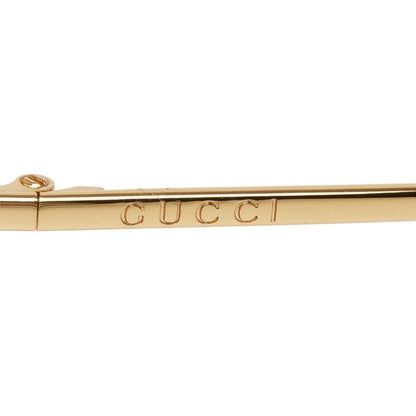 Gucci Interlocking G Oversized Square Shape Geometric Sunglasses Eyewear Gold — view 4