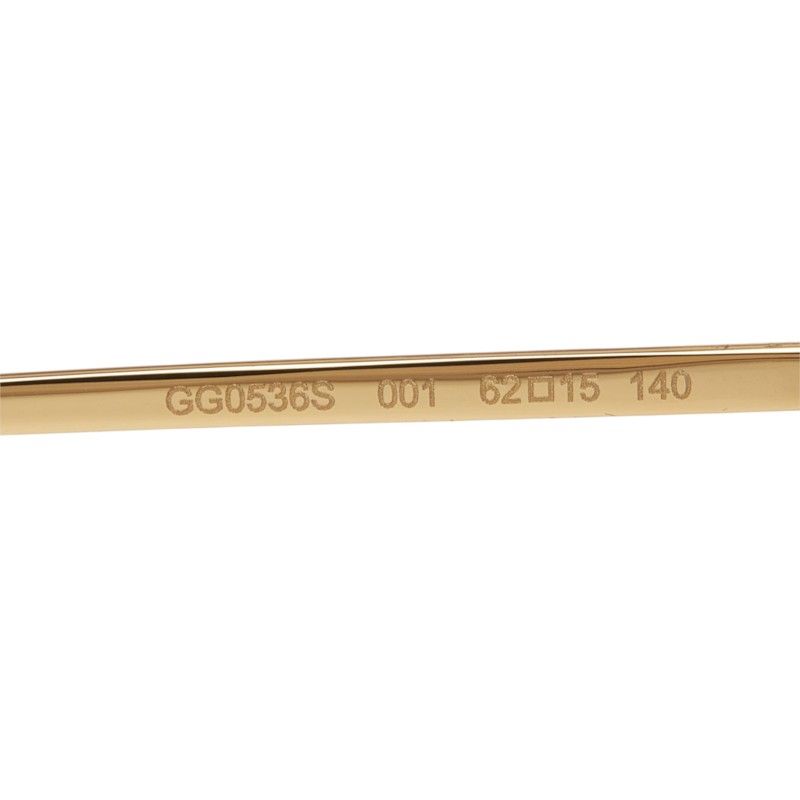 Gucci Interlocking G Oversized Square Shape Geometric Sunglasses Eyewear Gold — view 5