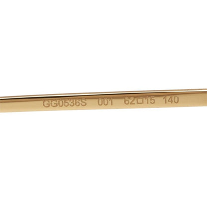 Gucci Interlocking G Oversized Square Shape Geometric Sunglasses Eyewear Gold — view 5