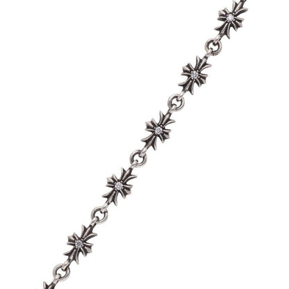 Chrome Hearts Tiny CH Plus Diamond Pave Silver Bracelet — view 2