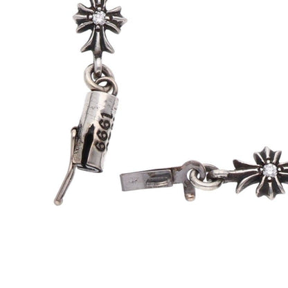 Chrome Hearts Tiny CH Plus Diamond Pave Silver Bracelet — view 5
