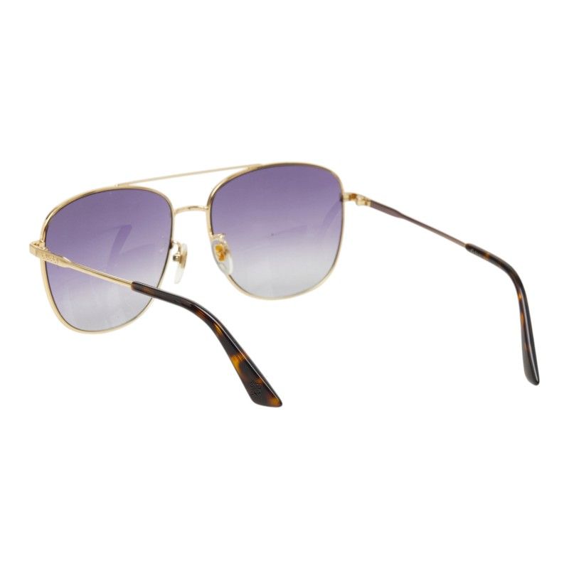 Gucci Double Bridge Pilot Lens Sunglasses Eyewear Teardrop Shape Gold Metal — view 2