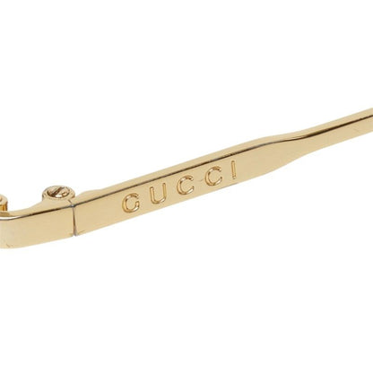 Gucci Double Bridge Pilot Lens Sunglasses Eyewear Teardrop Shape Gold Metal — view 4
