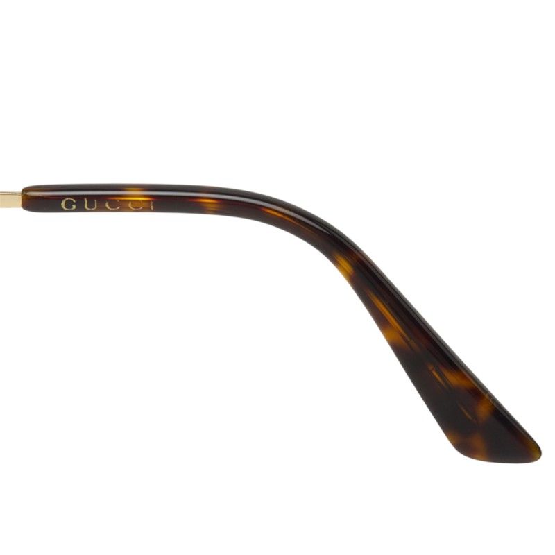 Gucci Double Bridge Pilot Lens Sunglasses Eyewear Teardrop Shape Gold Metal — view 6