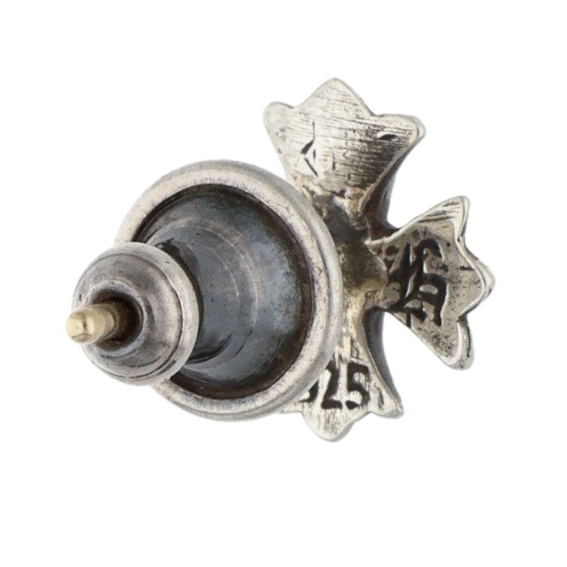 Chrome Hearts CH Plus Diamond CH Stud Silver Earrings — view 2