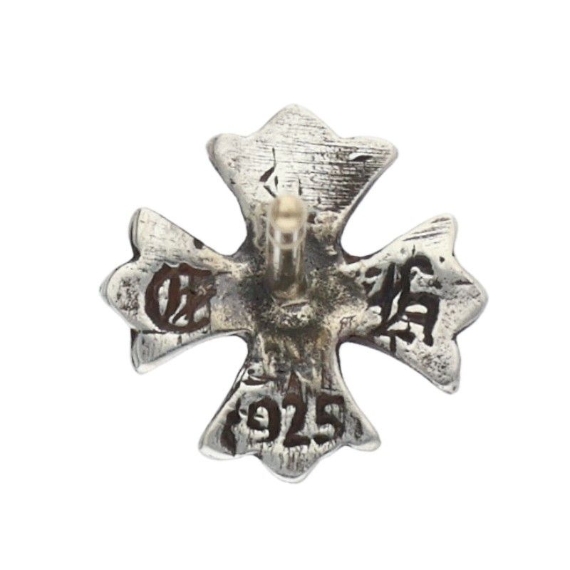 Chrome Hearts CH Plus Diamond CH Stud Silver Earrings — view 3