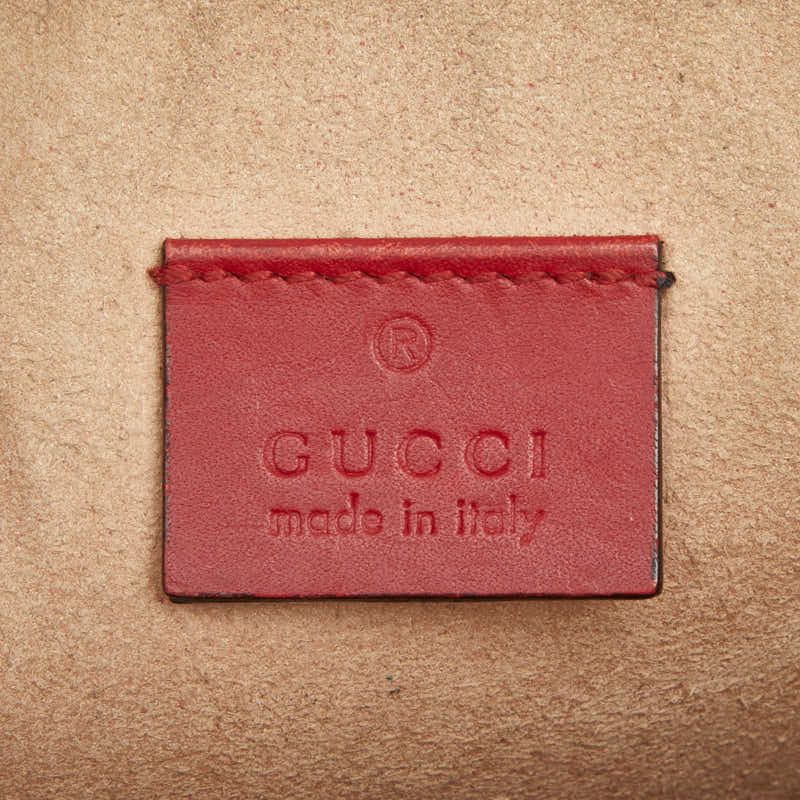 Gucci Ghost Clutch Pouch Red Black Leather — view 8