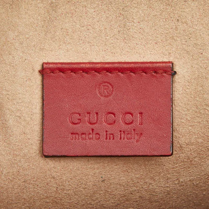 Gucci Ghost Clutch Pouch Red Black Leather — view 8