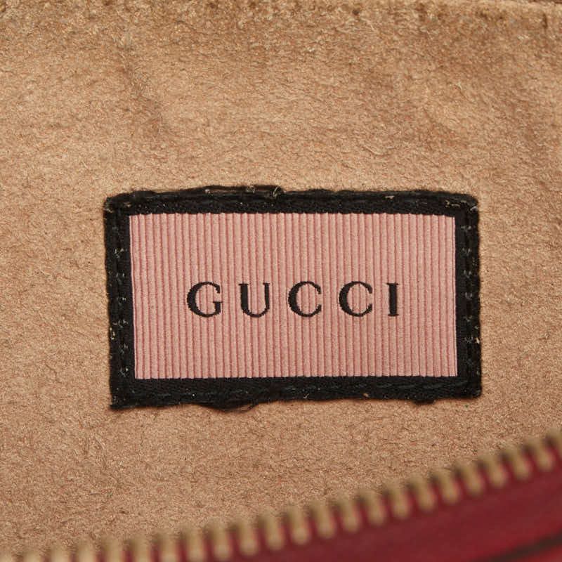 Gucci Ghost Clutch Pouch Red Black Leather — view 7