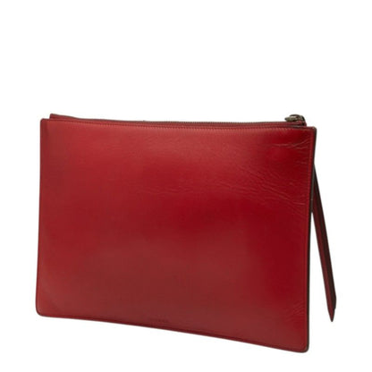 Gucci Ghost Clutch Pouch Red Black Leather — view 2