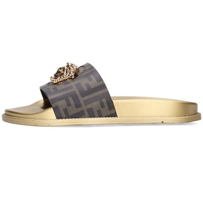 Fendi Medusa Zucca Pattern Slide Sandals — view 2