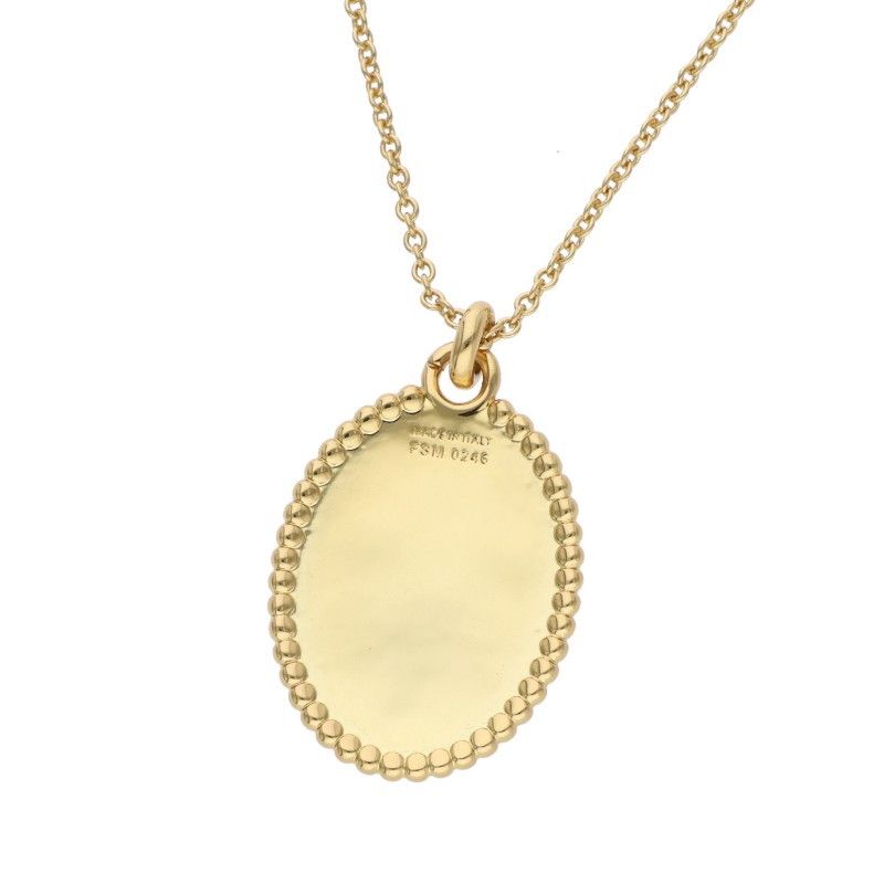 Celine Triomphe Medal Gold Finish Brass Necklace — view 3
