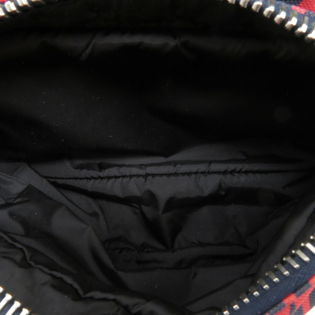 Moncler Waist Bag Navy Red Nylon Leather — view 7