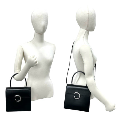 Cartier Panthere Leather 2-Way Shoulder Bag Black — view 2