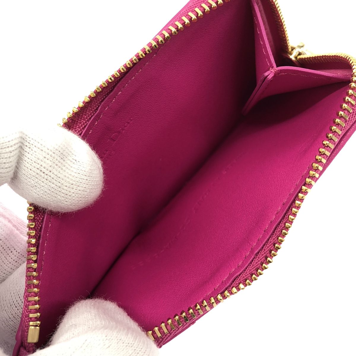 Dior Cannage Fragment Case Pink Card Holder — view 4