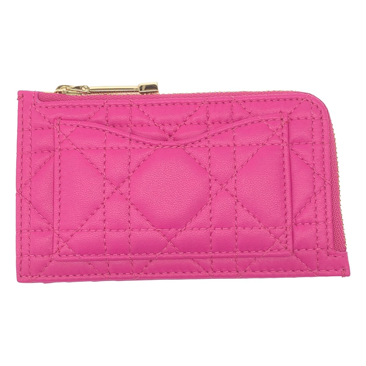 Dior Cannage Fragment Case Pink Card Holder