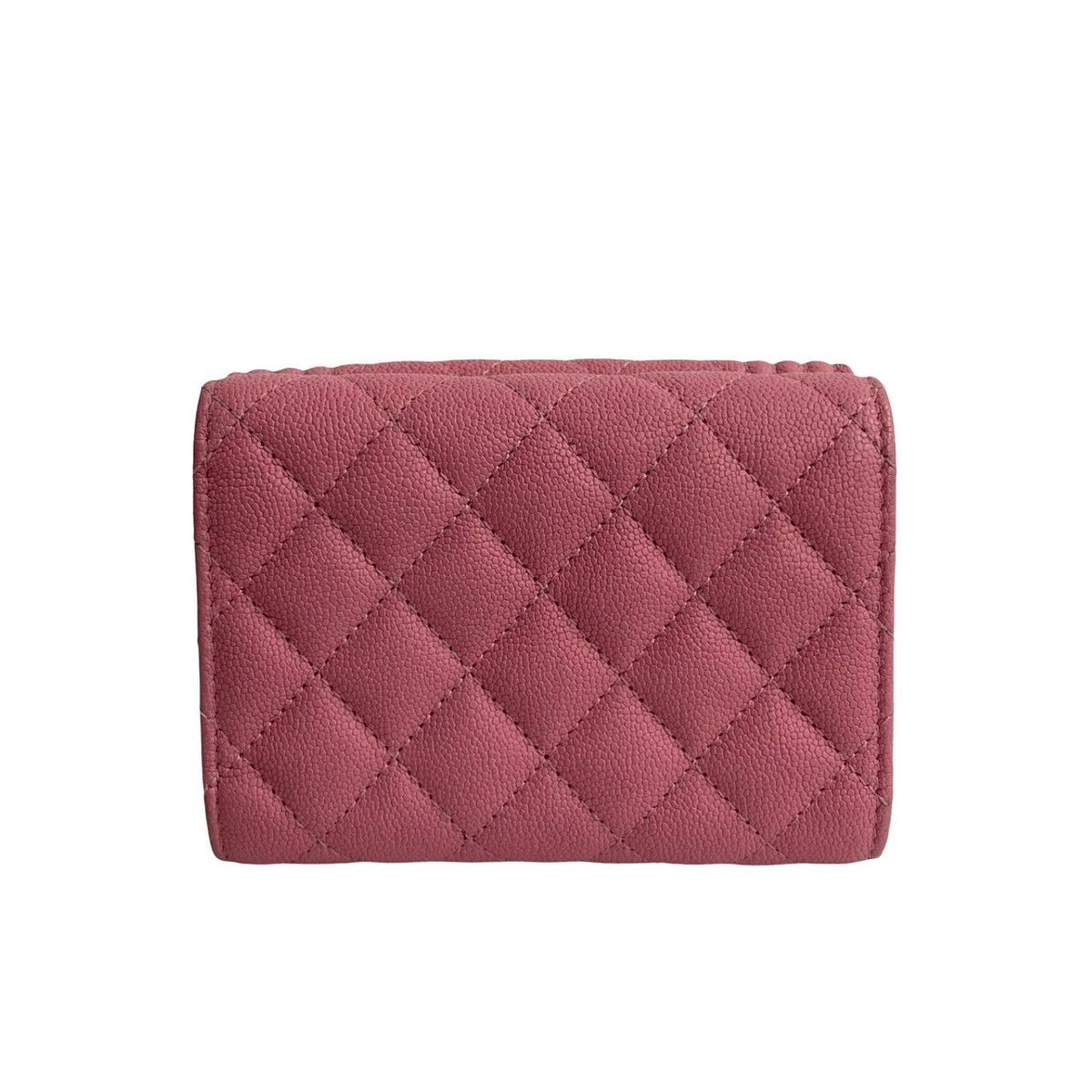 Chanel Boy Caviar Leather Trifold Wallet Pink — view 3