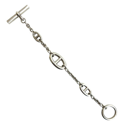 Hermes Farandole 925 Sterling Silver Chain Bracelet Bangle — view 6