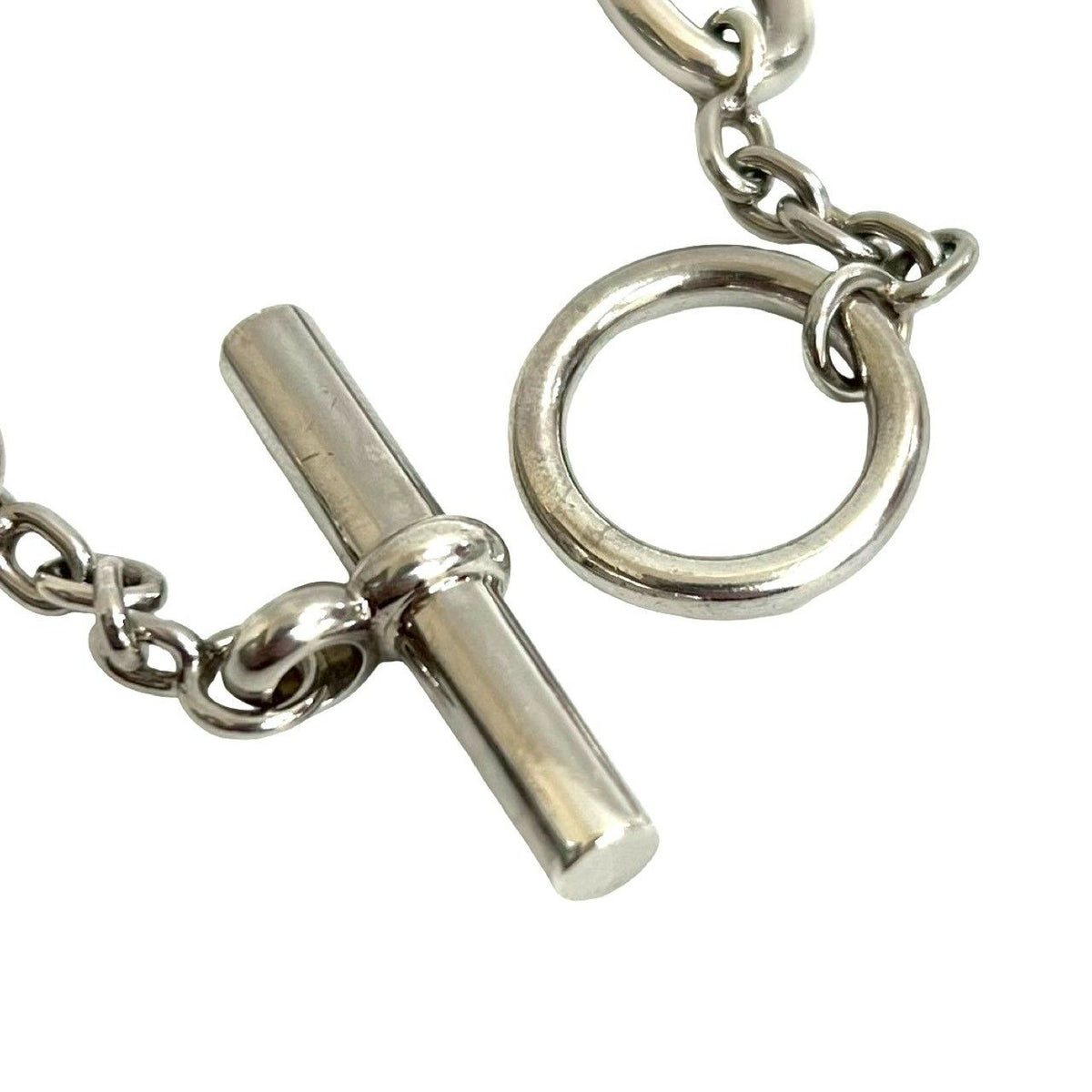 Hermes Farandole 925 Sterling Silver Chain Bracelet Bangle — view 4