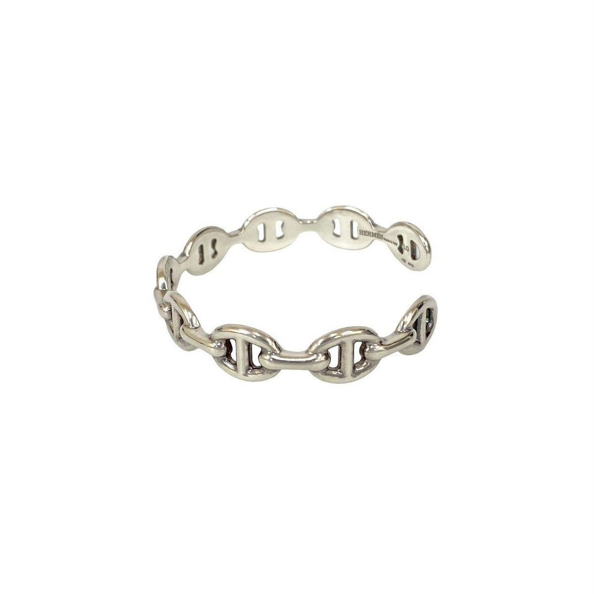 Hermes Enchainee Bangle 925 Sterling Silver Bracelet — view 5