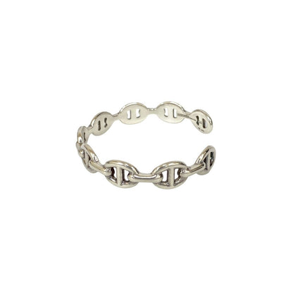Hermes Enchainee Bangle 925 Sterling Silver Bracelet — view 5