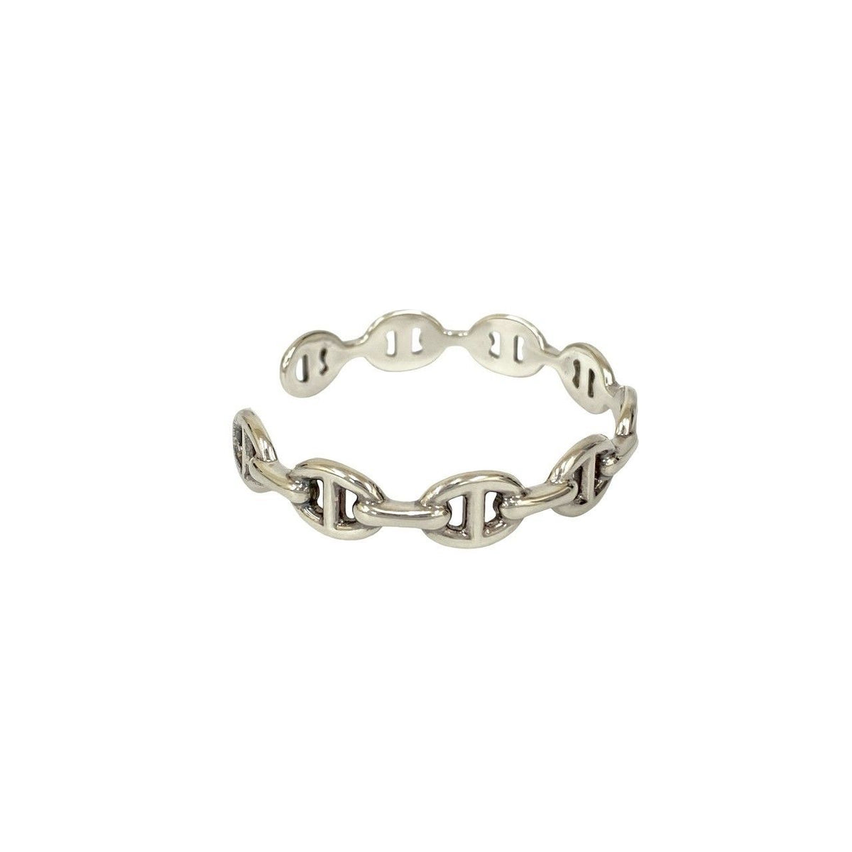 Hermes Enchainee Bangle 925 Sterling Silver Bracelet — view 4