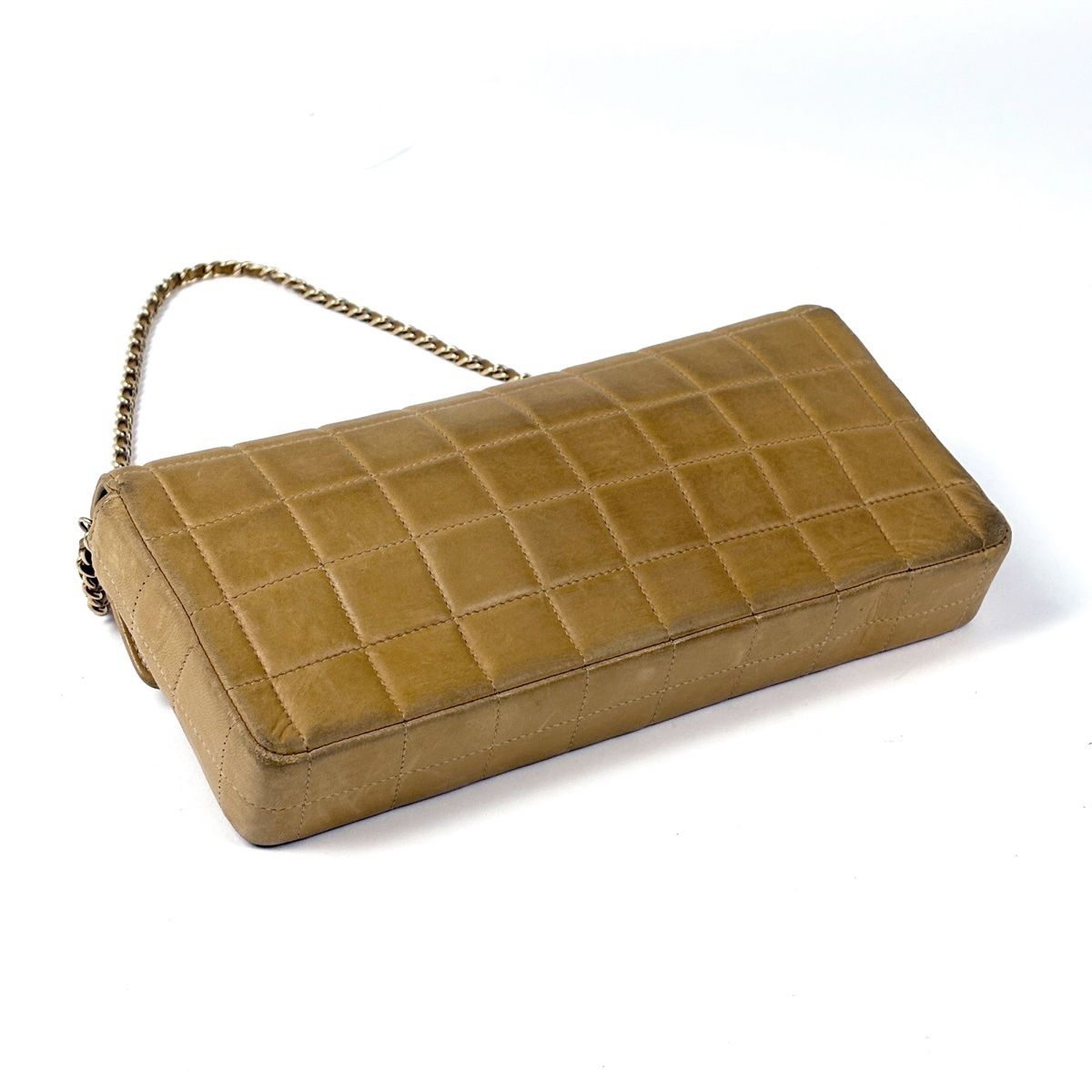 Chanel Shoulder Bag Choco Bar CC Logo Leather Brown — view 2