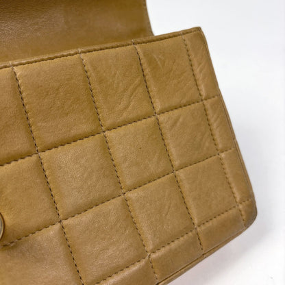Chanel Shoulder Bag Choco Bar CC Logo Leather Brown — view 7