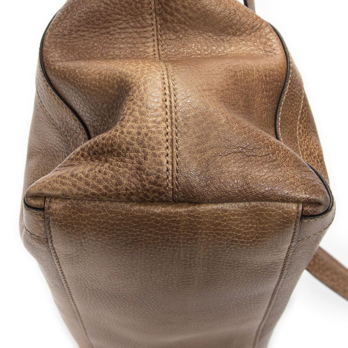 Gucci Miss GG Convertible Tote Bag Brown Grain Calfskin Leather — view 8