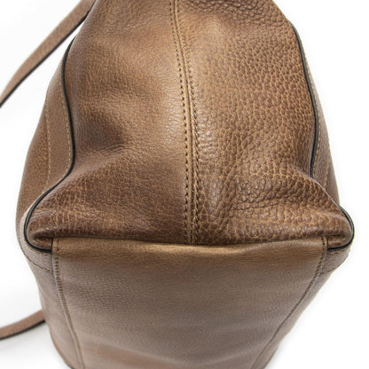 Gucci Miss GG Convertible Tote Bag Brown Grain Calfskin Leather — view 7