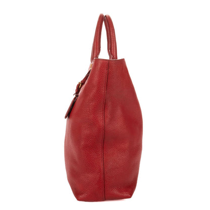 Prada Shopping Tote Bag Red Vitello Daino — view 3