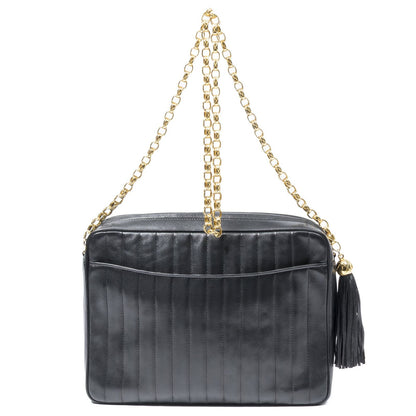 Chanel Camera Bag Black Quilted Vertical Lambskin Leather — view 5
