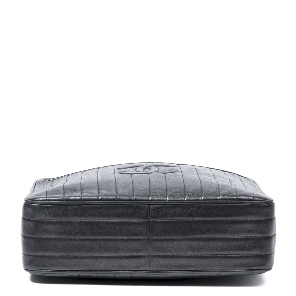Chanel Camera Bag Black Quilted Vertical Lambskin Leather — view 6