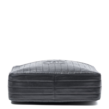 Chanel Camera Bag Black Quilted Vertical Lambskin Leather — view 6