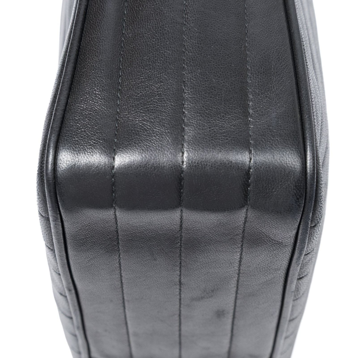 Chanel Camera Bag Black Quilted Vertical Lambskin Leather — view 8