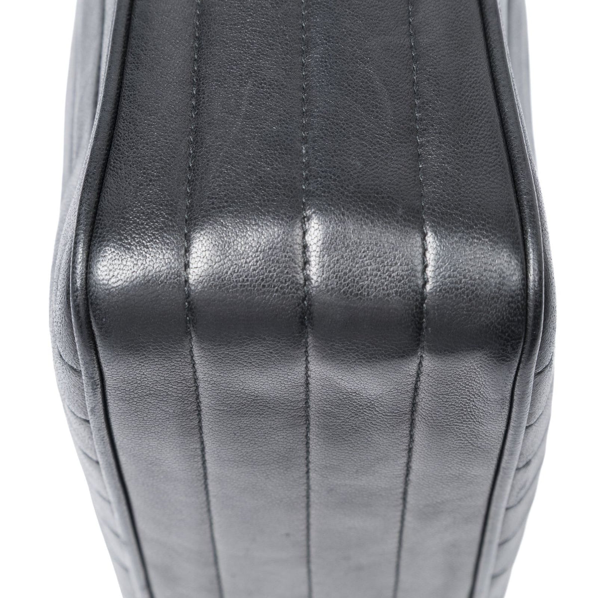 Chanel Camera Bag Black Quilted Vertical Lambskin Leather — view 7