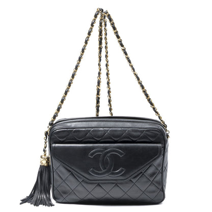 Chanel Camera Bag Black Quilted Lambskin Leather