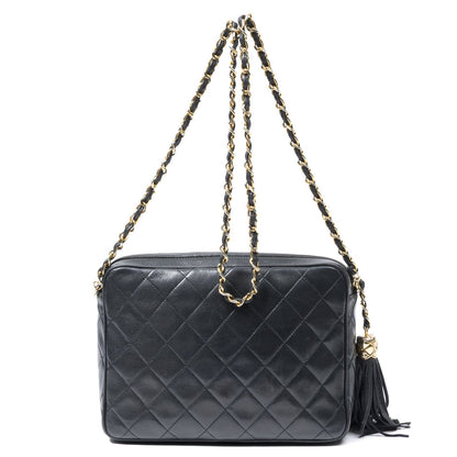 Chanel Camera Bag Black Quilted Lambskin Leather — view 5