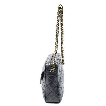 Chanel Camera Bag Black Quilted Lambskin Leather — view 3