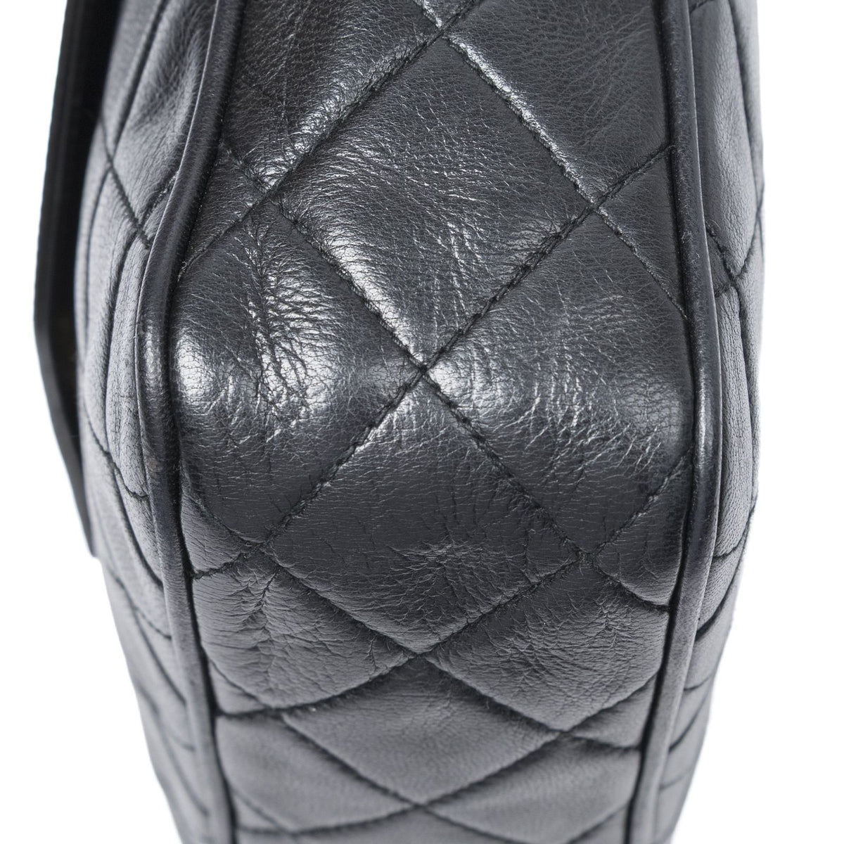 Chanel Camera Bag Black Quilted Lambskin Leather — view 7