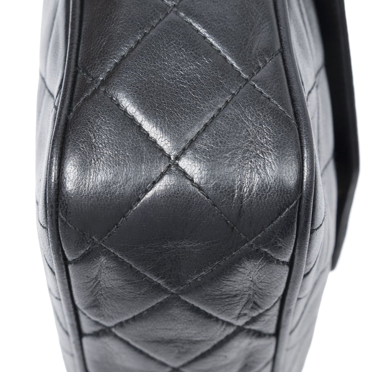Chanel Camera Bag Black Quilted Lambskin Leather — view 8