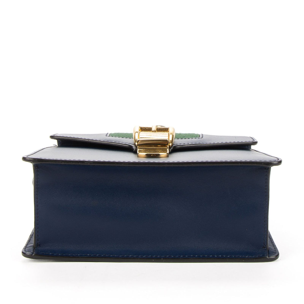 Gucci Mini Silver Chain Bag Navy Smooth Calfskin — view 6