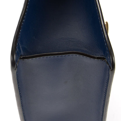 Gucci Mini Silver Chain Bag Navy Smooth Calfskin — view 8