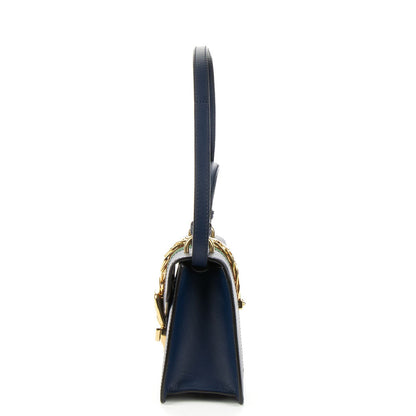 Gucci Mini Silver Chain Bag Navy Smooth Calfskin — view 3