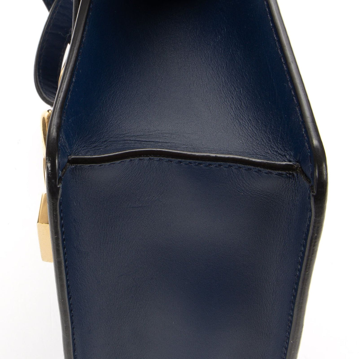 Gucci Mini Silver Chain Bag Navy Smooth Calfskin — view 7