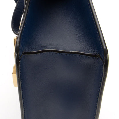Gucci Mini Silver Chain Bag Navy Smooth Calfskin — view 7